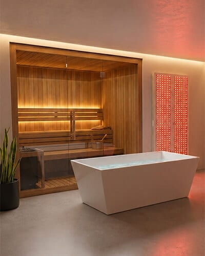 Home 4 Bath Hause Sauna Cold Plunge Therapy Contrast Thermal Therapy